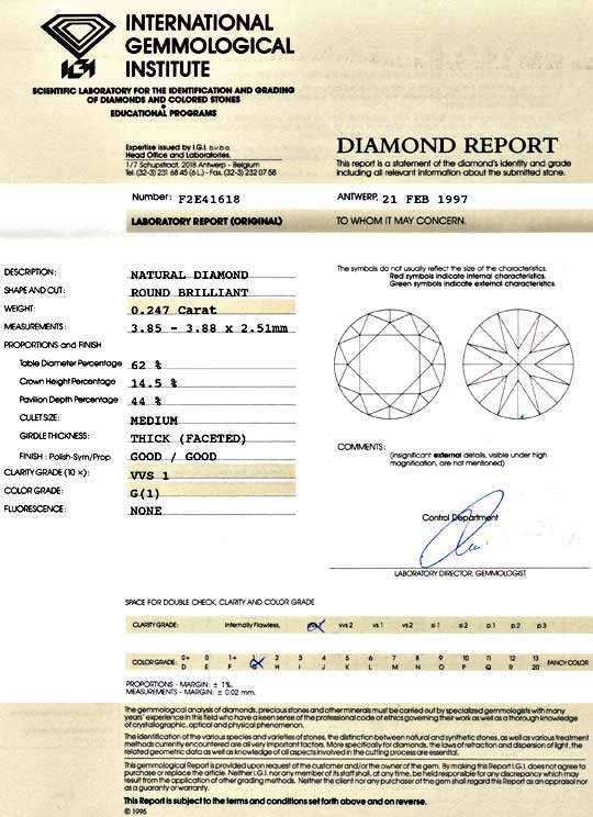 Foto 9 - Diamant 0,247ct Brillant IGI Top Wesselton VVS1, D5114