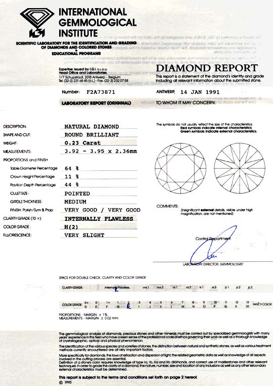 Foto 9 - Diamant 0,23ct Brillant IGI Lupenrein Wesselton, D5901