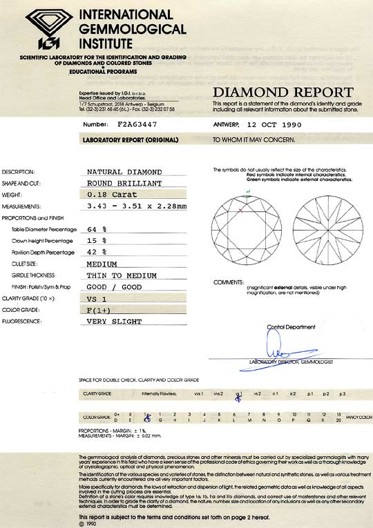 Foto 9 - Diamant 0,18ct Brillant IGI Expertise VS1 Top Wesselton, D6340