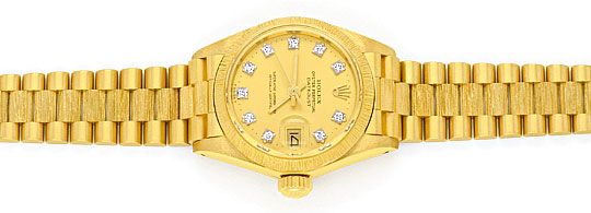 Foto 1 - Rolex Datejust Damen Uhr Gelb Gold-Diamanten Neuzustand, U2032